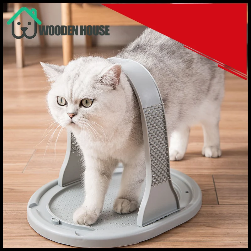 

Кота царапин кисти Уход за лошадьми игрушка для волос, щетка для очистки питомца кота массаж ворота расчески Арка самостоятельно грумер Мас...