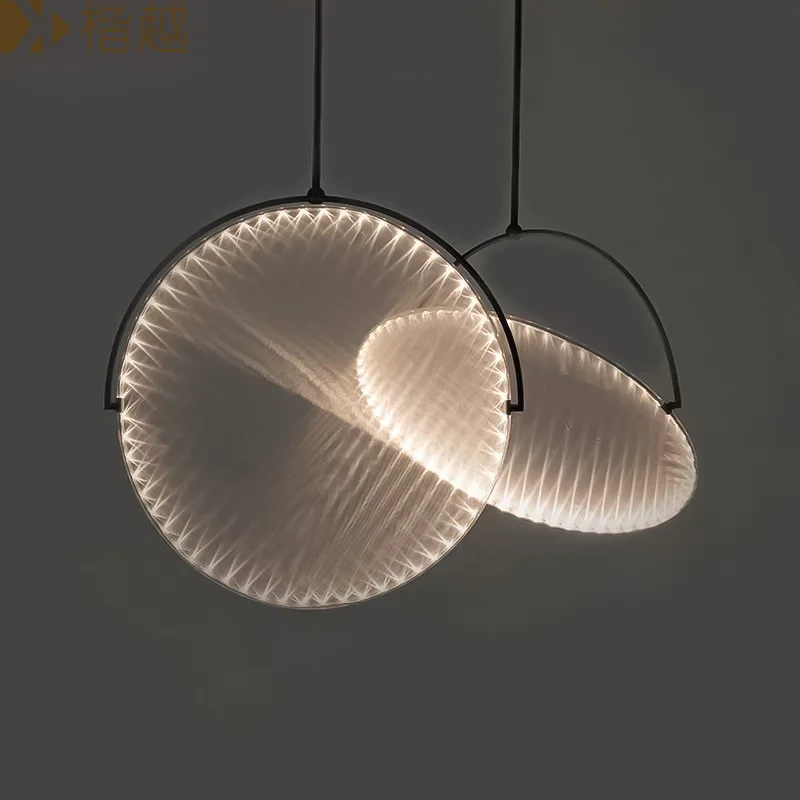 

Modern Creative Fabric Single Head Chandelier Master Bedroom Living Room Study Bedroom Led Chandelier Flesh Light