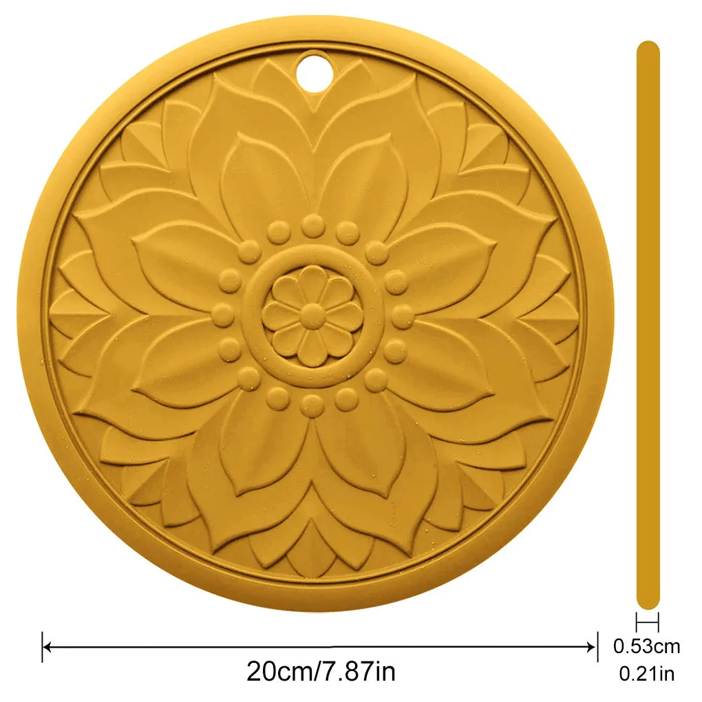 

New Simple Creative Silicone Placemat Anti-Hot Dish Pad Waterproof Oilproof Home Dining Table Mesa Protection Mats Flower