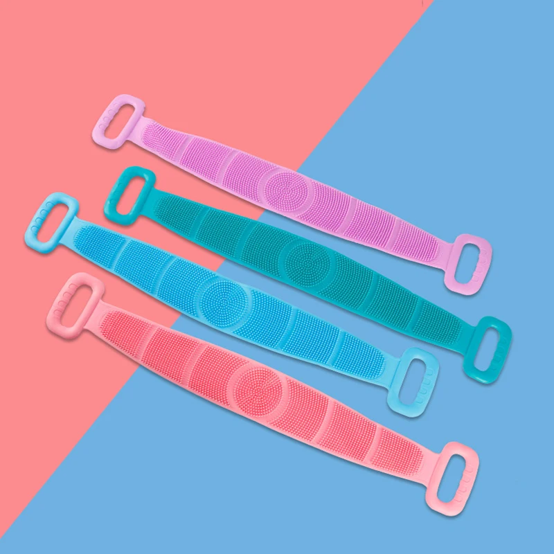 

Silicone Rubbing Towels Exfoliating Full Body Massage Shower Washing Brush Bathroom Double-Sided Rubbing Back Bath Towels