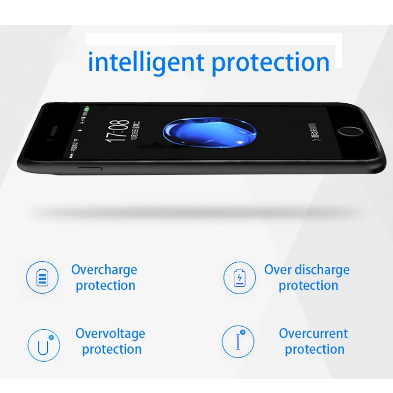 2500/3700/5000/7000 мАч Зарядное устройство для iPhone 6 s 7 8 зарядное чехол 8Plus батареи|Чехлы с
