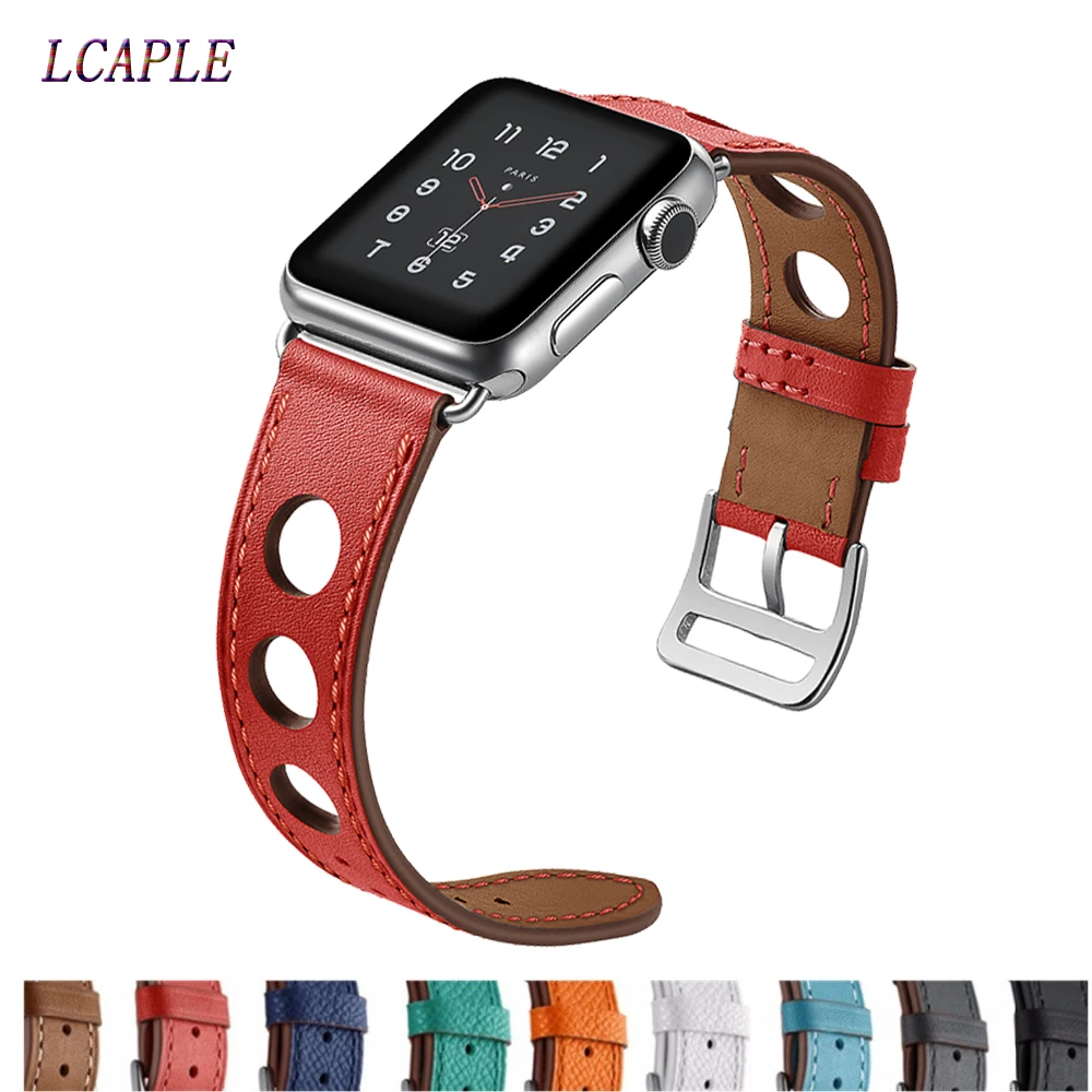 Ремешок из натуральной кожи для apple watch 4 band 44 мм iwatch series 5 4 3 2 correa apple watch 42 мм 38 мм 40 мм браслет ремешок для часов 44