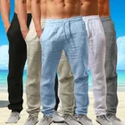 Брюки мужские хлопковые быстросохнущие, дышащие однотонные штаны, Повседневные Удобные уличные костюмы, лето 2021