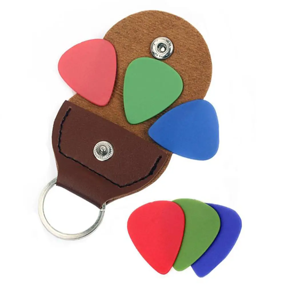 10 stücke elektrische gitarre picks kunststoff durable verfeinern plektren mit halter tasche vermittler gitarre zubehör für elektrische