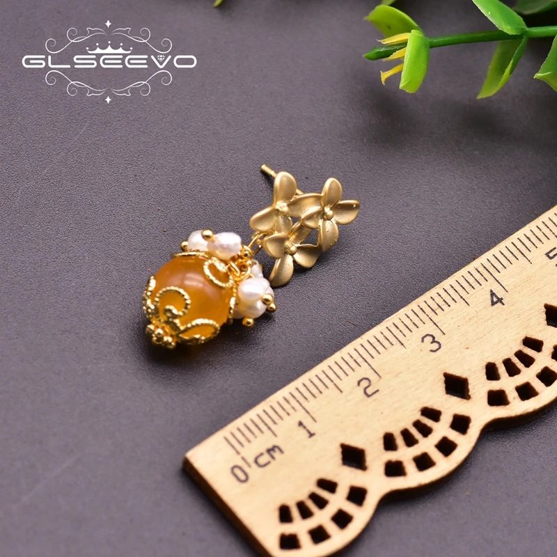 Женские серьги из серебра 925 пробы с натуральным жемчугом|Серьги-подвески| |