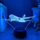 Пользовательская 3D лампа, голограмма самолета, детский ночник с крутым именем, носветильник льник на заказ для детской спальни, Декор, 3D светильник