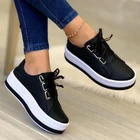 Женские теннисные кроссовки, дышащая Нескользящая спортивная обувь для женщин, модная обувь на платформе с круглым носком