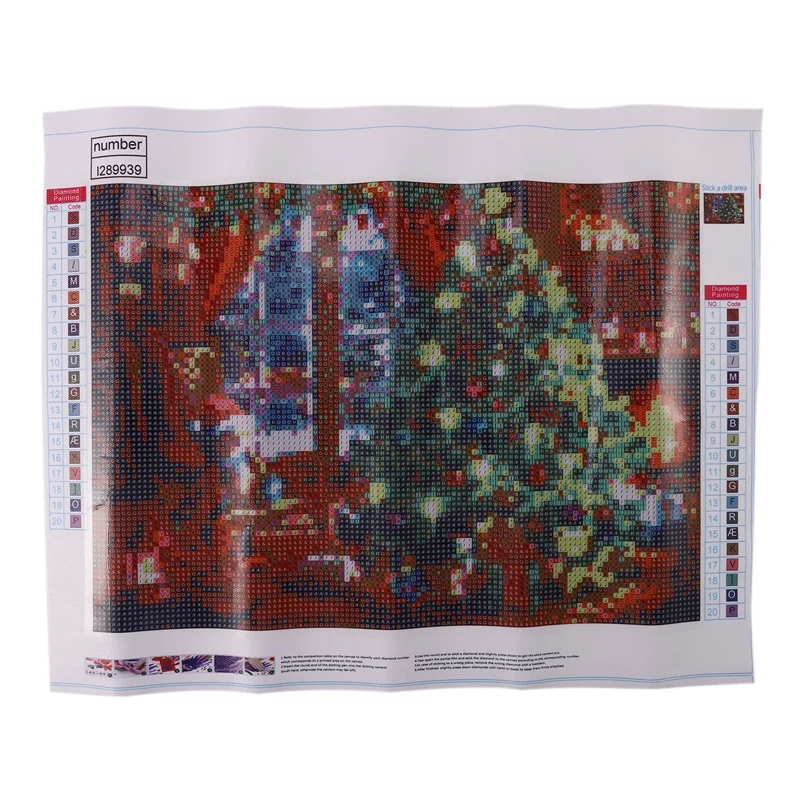 5D Diy бриллиантовый рисунок Рождество дерево подарок Полный Круглый дрель мозаика