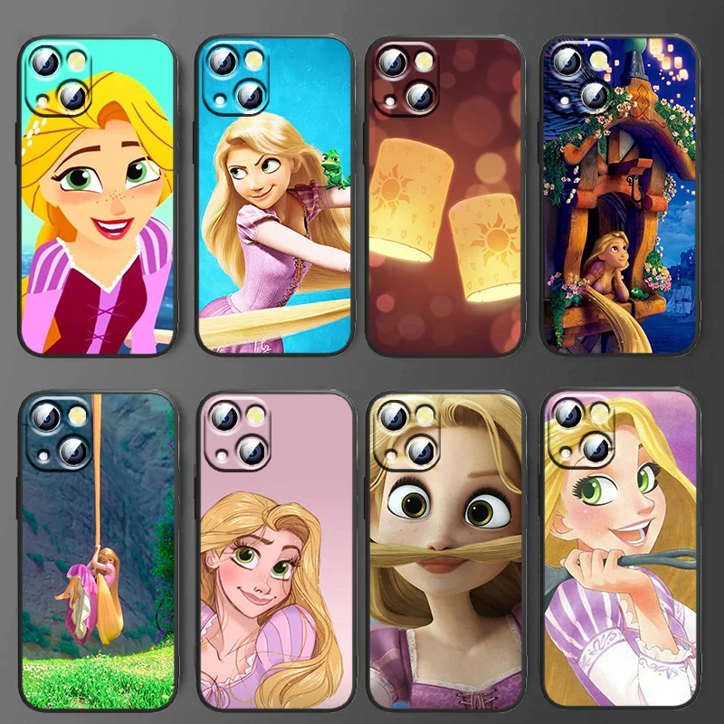 

Tangled Rapunzel For Apple iPhone11 12 13 Pro Mini X XR XS Max 7 8 Plus Black luxury Silicone Soft Phone Case