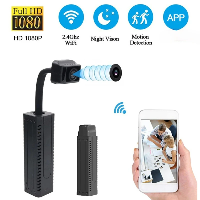 

Мини-камера HD1080P беспроводная Wifi ip-камера P2P/AP Обнаружение движения ночное видение