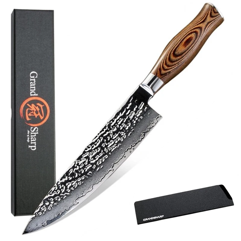 Нож шеф-повара GRANDSHARP VG10 7 5 дюйма японские кухонные ножи из нержавеющей стали