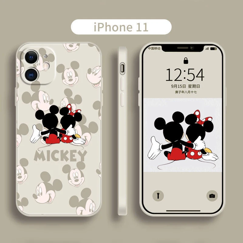 Disney Микки и Минни Маус все включено мягкий чехол для iPhone 12 11 Pro Max XR XS макс 7 8 Plus X SE
