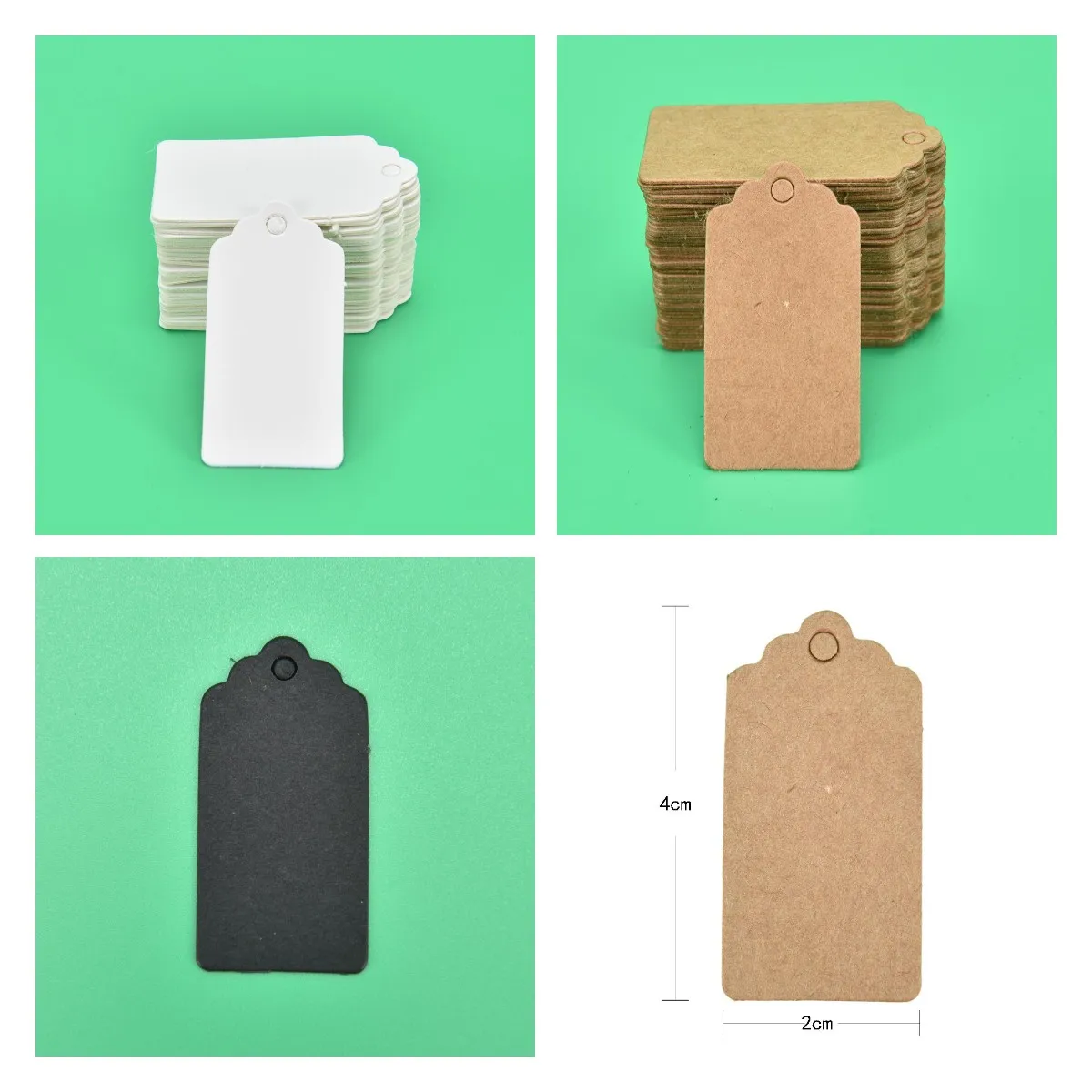 100 шт. бумажные бирки для одежды 4 х2 см | Дом и сад