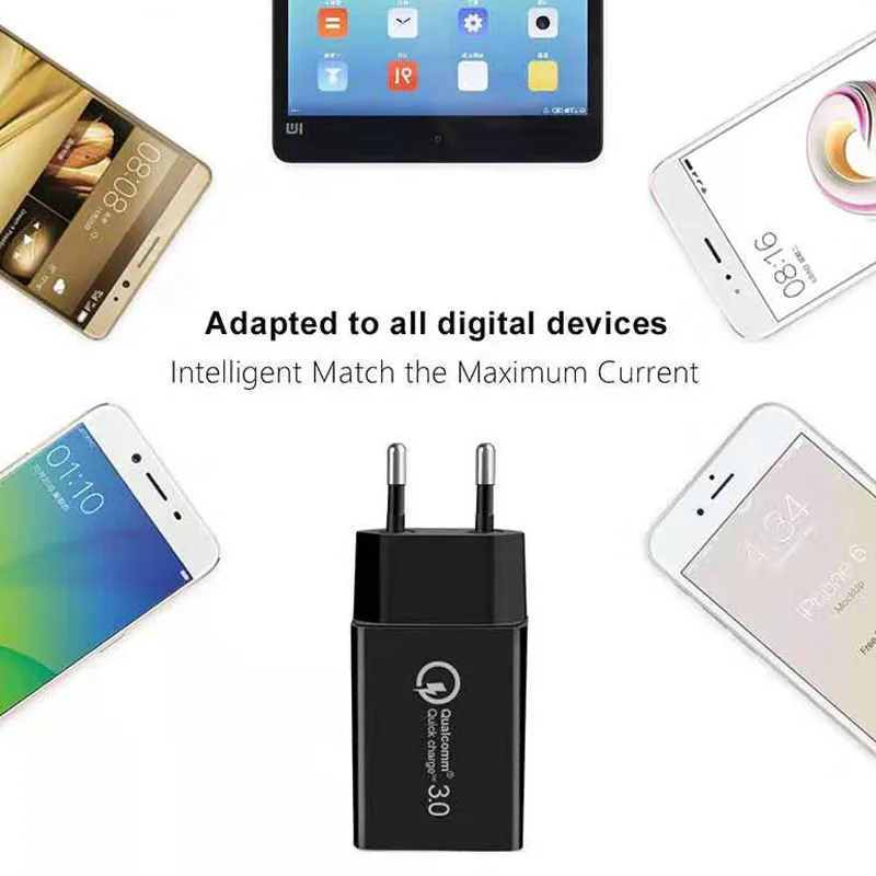 Фото QC 3 0 18 Вт USB зарядное устройство для redmi note 7 7a k20 pro быстрое настенное Xiaomi mi a3 9t 9 se QC 3 0 18 Вт USB зарядное устройство для redmi note 7 7a k20 pro быстрое настенное Xiaomi mi a3 9t 9 se