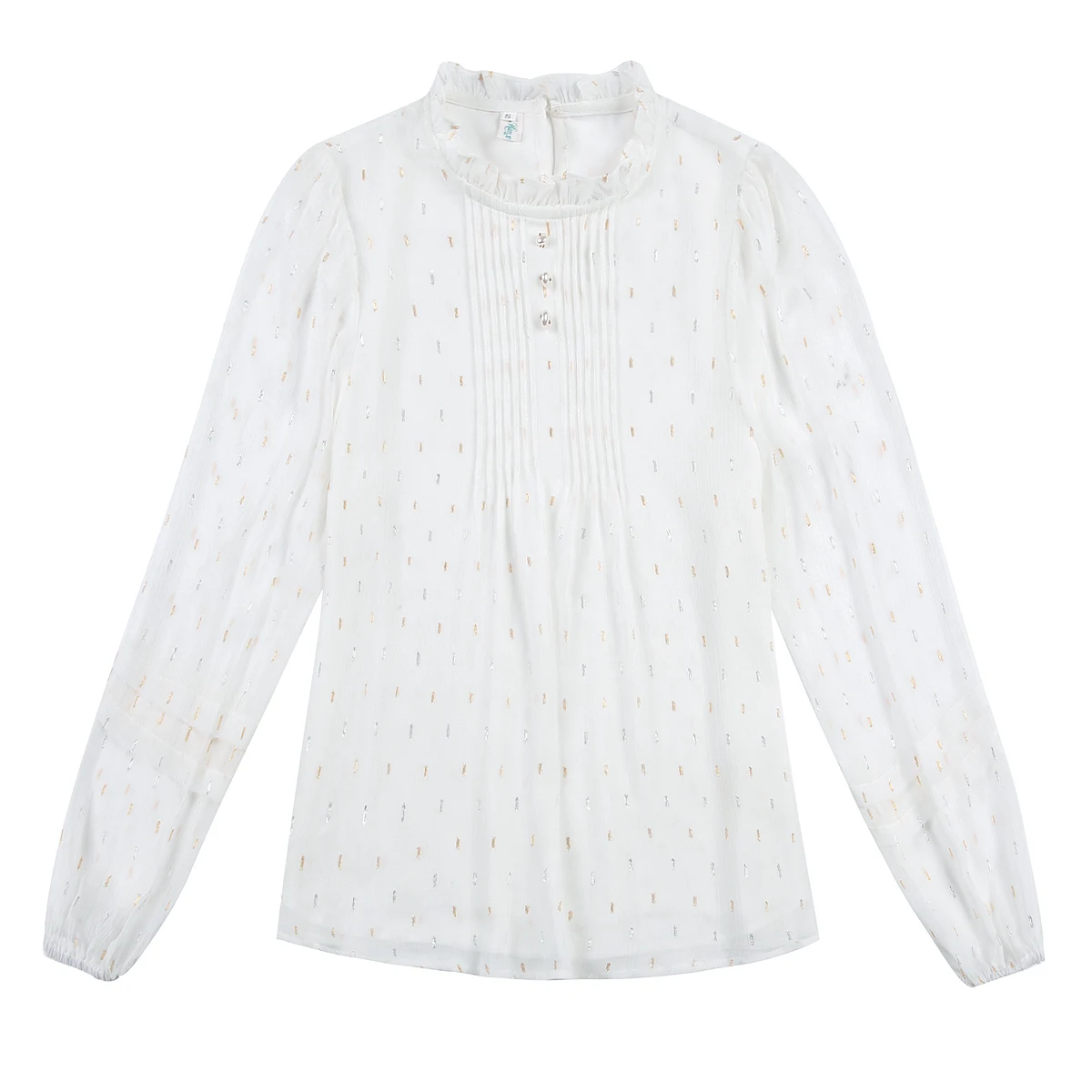 

Autumn Long Sleeve White Blouse Tops Women Blouse Women Blusas Mujer De Moda 2021 Stand Collar Chiffon Blouse Shirt Blusa D594