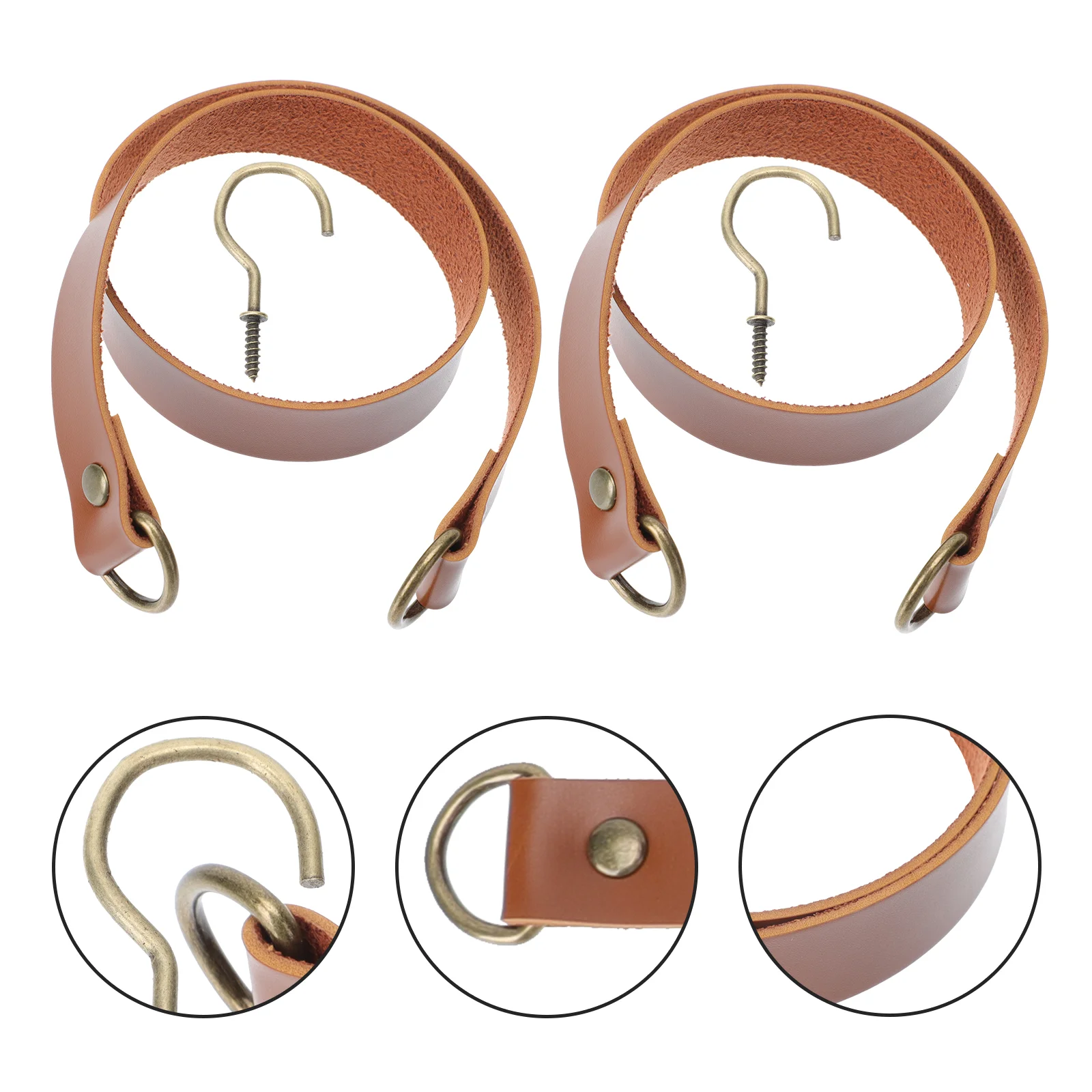 2Sets Leather Curtain Buckles Decorative Fixing Tools | Дом и сад