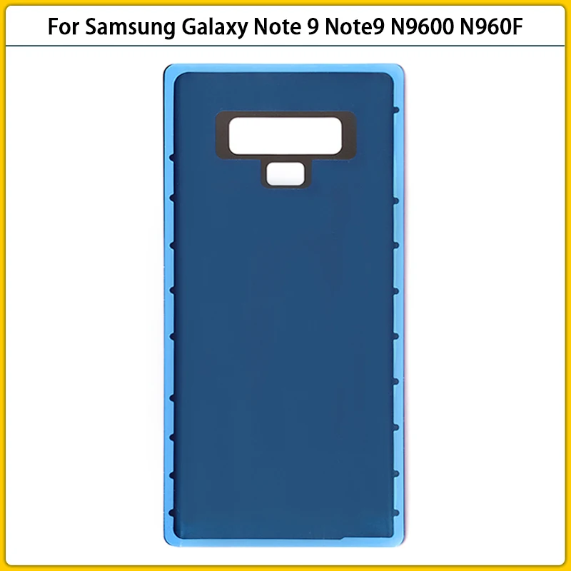 

10Pcs New Note9 Rear Housing Case For Samsung Galaxy Note 9 N9600 N960F Glass Battery Cover Door Back Cover Sticker Replacement