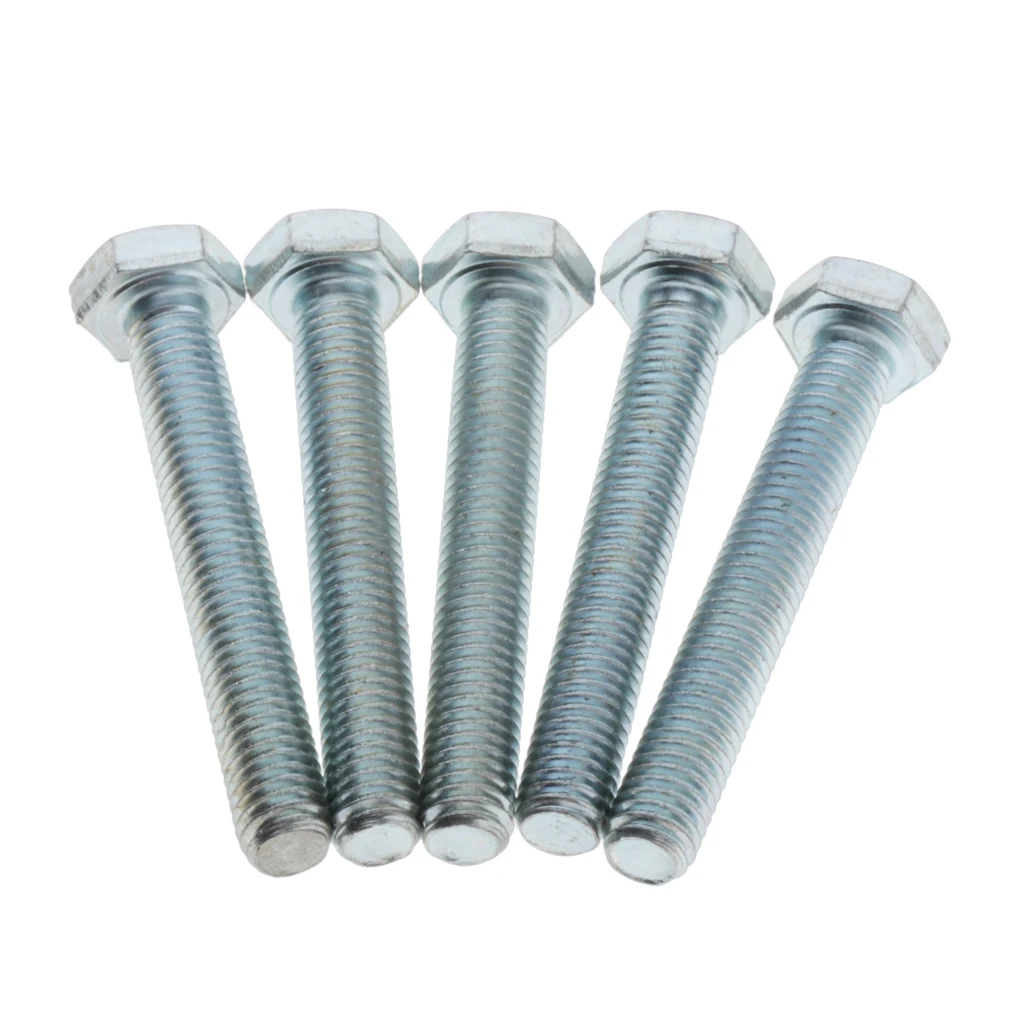 

5pcs M8 Hexagon Head Fully Threaded Set Screws Stainless Steel Bolts