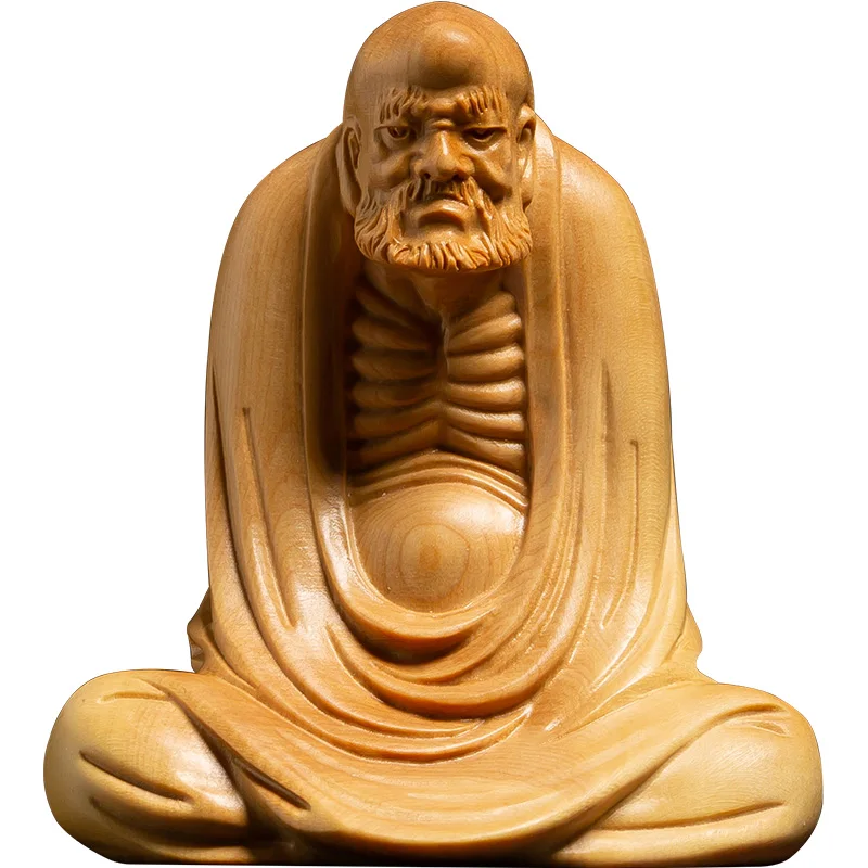 Резьба по дереву BODHIDHARMA статуя Будды ZEN DHARMA украшения из цельного дерева для дома