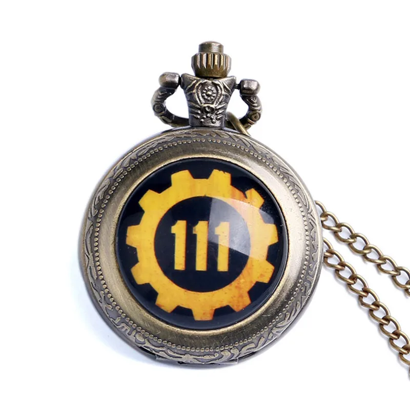 Коричневый Fallout 4 карманные часы World of Warcraft Skyrim reloj enfermera брелок часы стимпанк часы reloj bolsillo relogio де bolso warcraft - Цвет: Коричневый