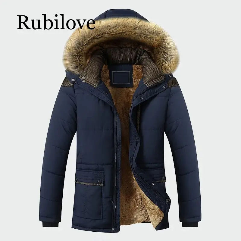

Куртка мужская зимняя с капюшоном, брендовая модная повседневная приталенная плотная теплая парка, длинное пальто