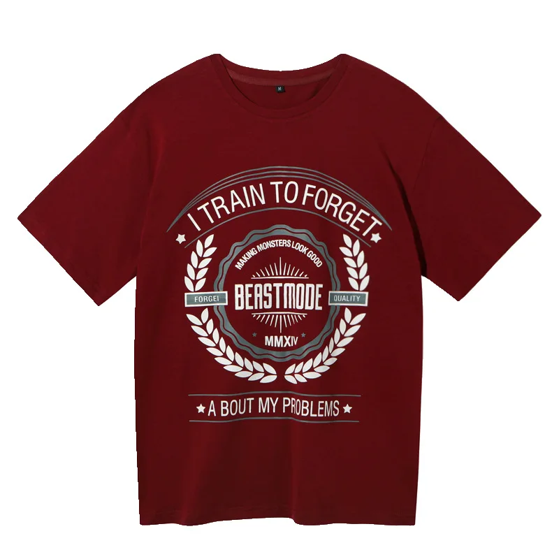 Мужская модная новая футболка из 100% хлопка тренировочная для бодибилдинга