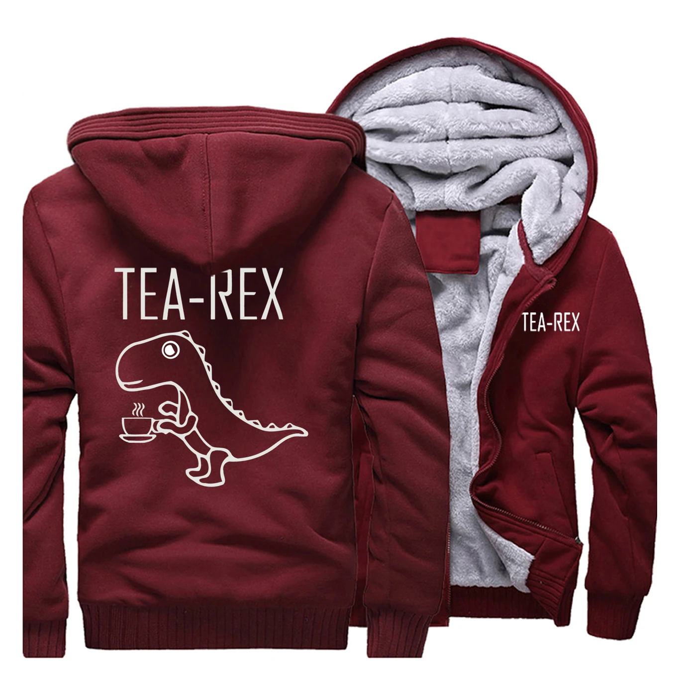 Забавные мужские куртки Tea Rex шутка динозавр Юрского периода свитшот для напитков