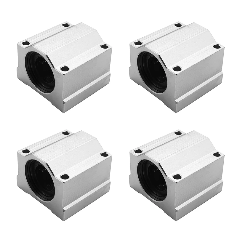 

4 Pcs SC20UU 20Mm Aluminum Linear Motion Ball Bearing Slide Bushing For CNC