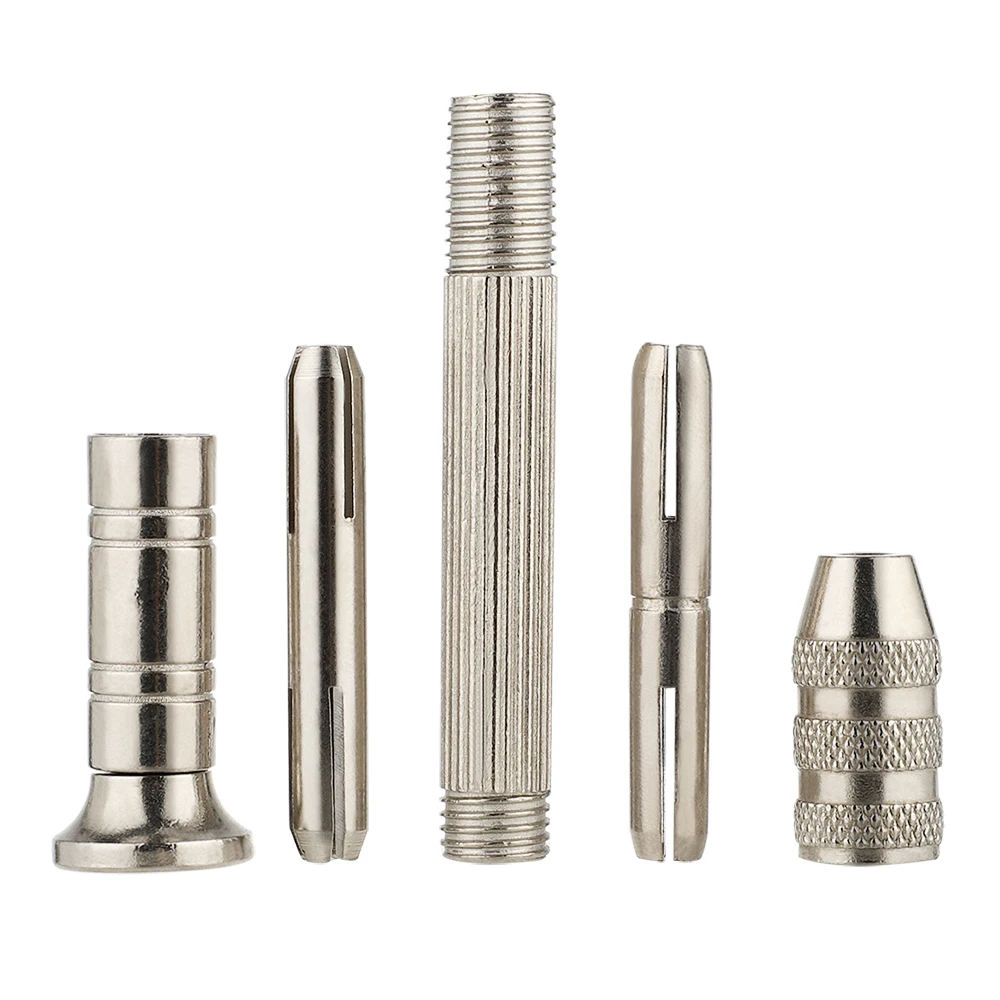 

1 Set Mini Micro Aluminum Hand Drill Set With 10pc Twist Drill Bit Wood Drilling Diy Jewelry Making Handmade Tools