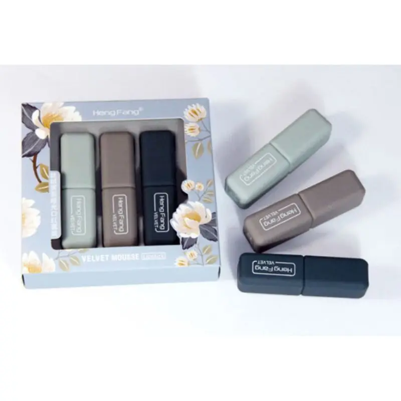 3 шт./набор матовая бархатная туманообразная текстура шелковистая губная помада