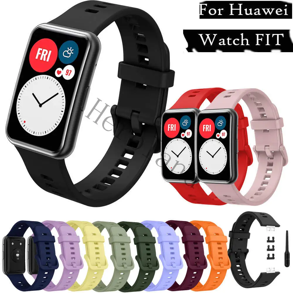 

Silicone Band For Huawei Watch Fit 2020 Strap Original Smartwatch Wriststrap Belt for huawei fit bracelet Accessories with tool