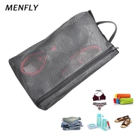 menfly beach mesh clothes shoe storage bag camping sports storage organize tools perspective cosmetic bag for travel accessories