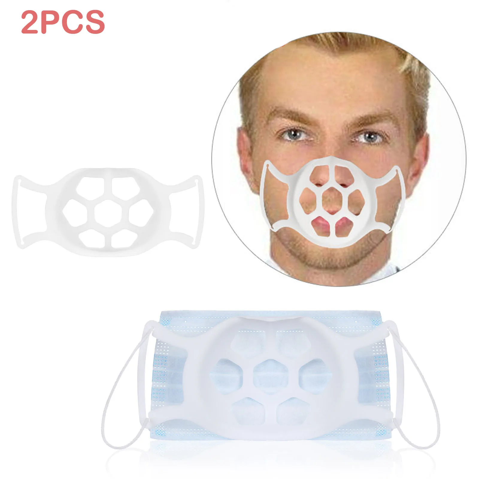 

3D Mask Bracket -Silicone Face Mask Bracket-3D Mask Bracket Inner Support Frameomfortable Breathing Washable Reusable Safety