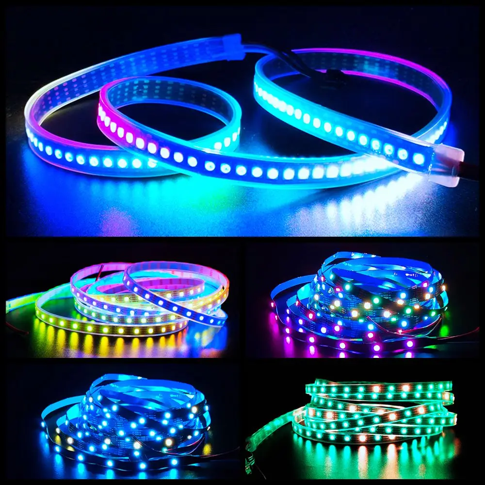Светодиодная лента WS2811 WS2812B WS2813 WS2815 30/60/144 PixeIs/Leds/M Smart RGB светильник ная