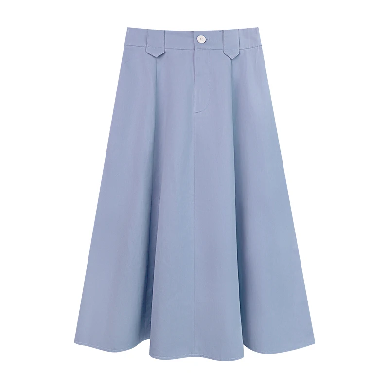

Versatile A-line skirt skirt skirt women's summer thin 2021 new Japanese high waisted slim mid long swing skirt