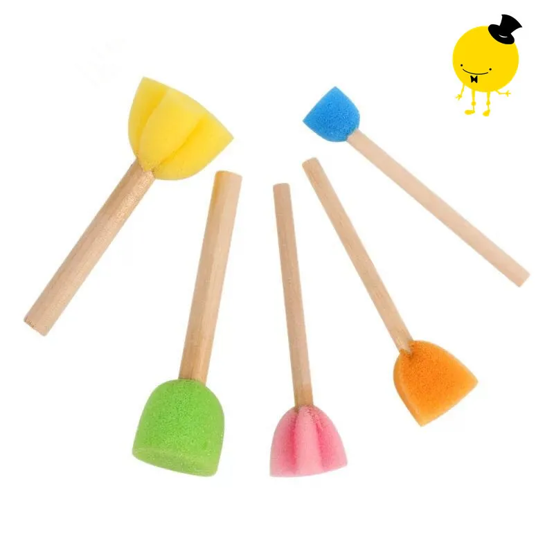 5 шт. детская губчатая кисть для рисования цветов|Юный художник| |