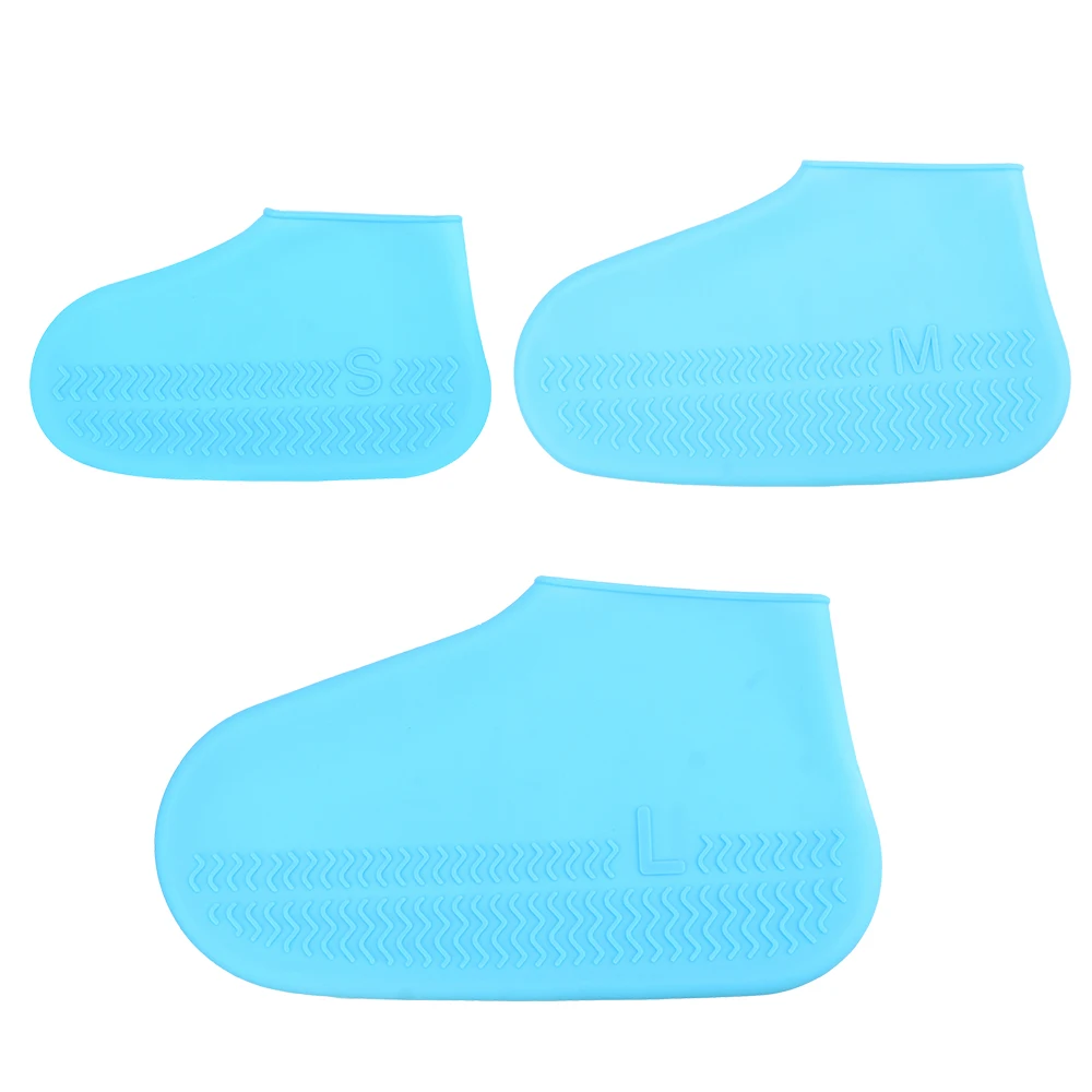 

S / M / L Non Slip Rubber Rain Boot Reusable Silicone Shoe Cover waterproof Water Rain Shoes Covers Outdoor Camping 1 Pair