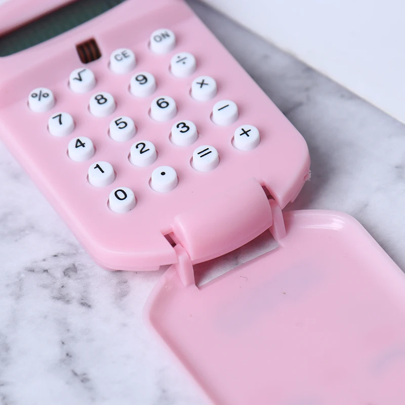 Портативный цифровой калькулятор Kawaii мини-калькулятор карманный дисплей