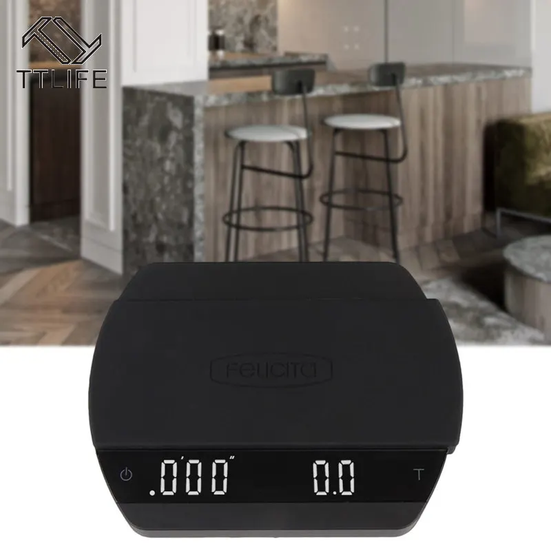 B&aacute;scula de caf&eacute; electr&oacute;nica Digital LED, balanza de Espresso de 0,1g y b&aacute;scula de cocina impermeable con conexi&oacute;n Bluetooth y aplicaci&oacute;n de caf&eacute;-1