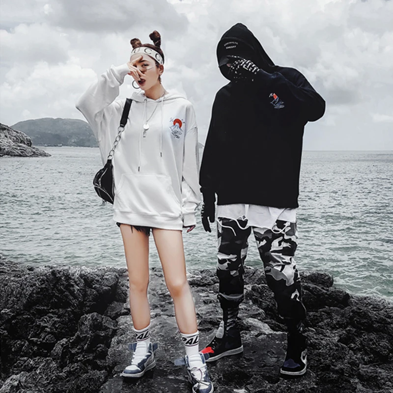2019 модная уличная Рыба Печать толстовки хип хоп махровая хлопковая Swag Tyga Sudadera Hombre