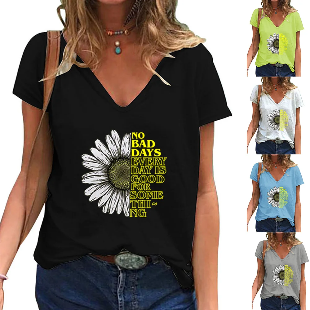 

Футболка с v-образным вырезом и S-5XL размера плюс Топы для женщин, топы с короткими рукавами, новая модная пригонкой винтажные Цветочный Принт...