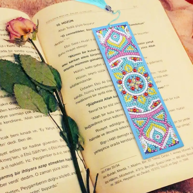 Кожаная Закладка книжка сделай сам в форме особой алмазной живописи кисточка