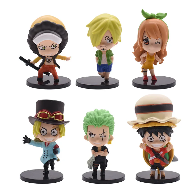 

6-11cm One Piece Figure Luffy Sanji Tony Tony Chopper Nami Roronoa Zoro PVC Action Figure Doll Collectible Model Christmas Gift