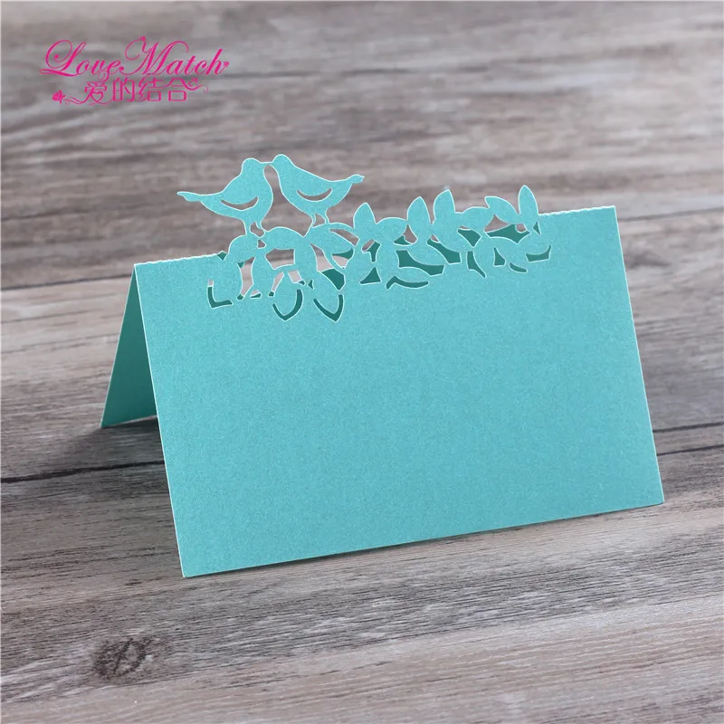 40 шт. декоративные настольные карты с птицами и лазерной резкой|card love|love cardsdecorate