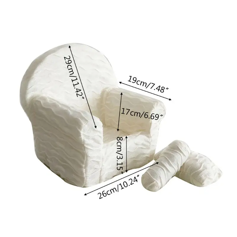 

3 Pcs Newborn Photography Props Baby Posing Sofa Pillow Set Infant Photo Shooting Chair Decoration Fotografia Accessories