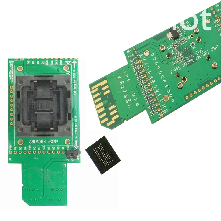 EMMC тестовый разъем для чтения с SD интерфейсом BGA153 BGA169 размер 11 5x13 мм шаг 0 5