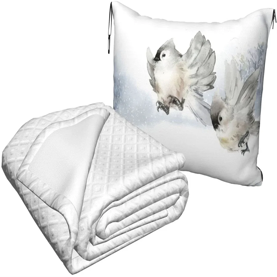 Preço Pássaro Viagem Travesseiro Cobertor Dois-em-um Mochila Cinta E Compacto Avião Saco Cintura Suporte 60x43 Polegadas