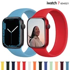 Ремешок силиконовый для Apple Watch Band 44 мм 40 мм 45 мм 41 мм 38 мм 42 мм