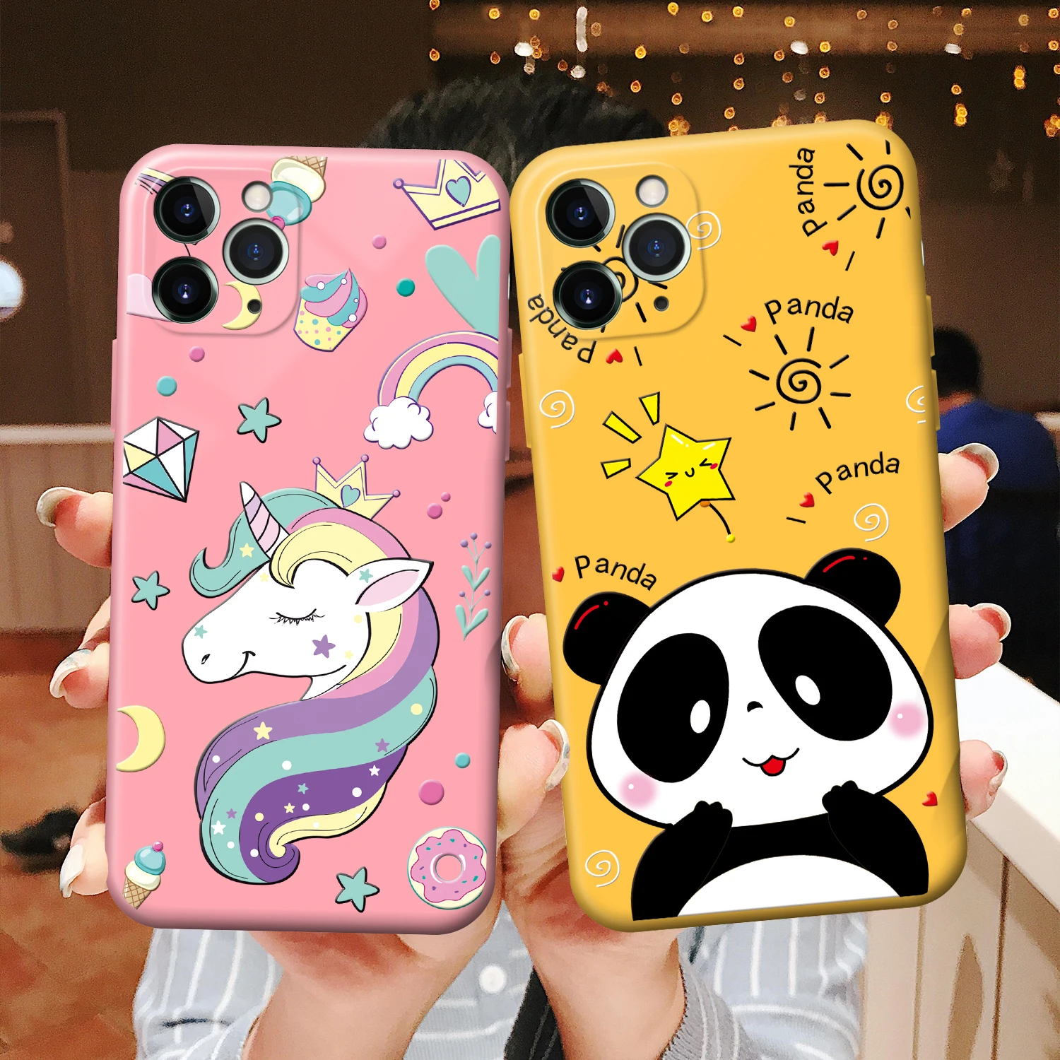 

TPU Phone Case For iPhone XR XS Max 7 8 6 6S Plus SE 2020 12 mini Panda Cartoon Unicorn Cover For iPhone 11 Pro 12 Shell Fundas