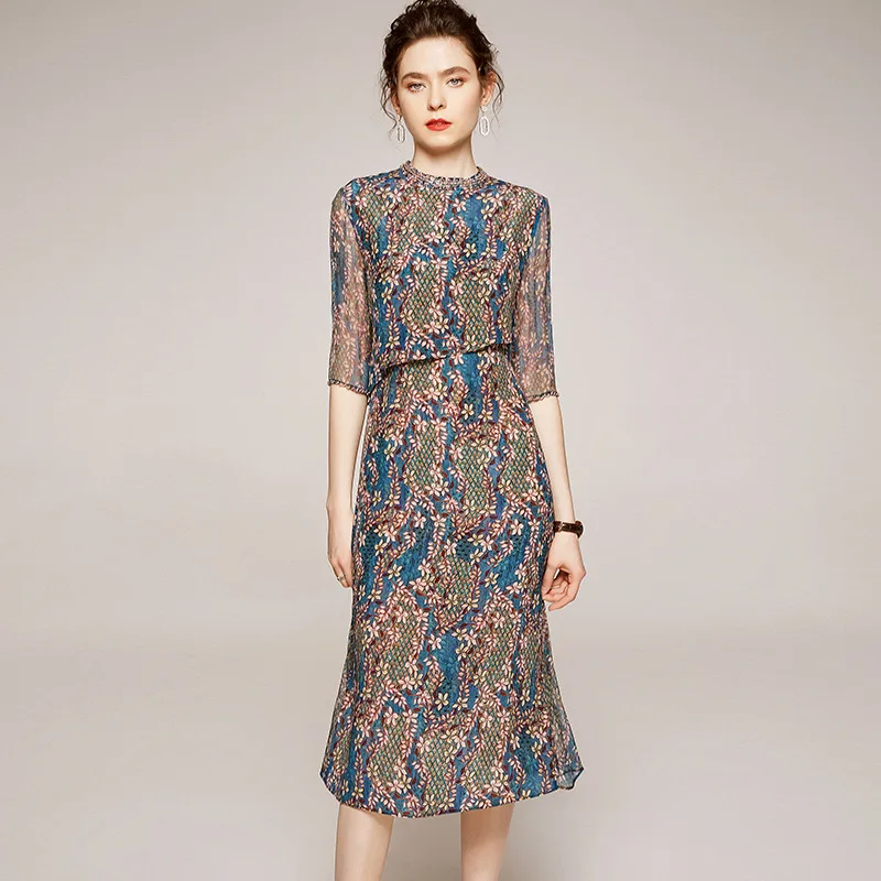 Высококачественное летнее элегантное женское шелковое платье с косыми плечами